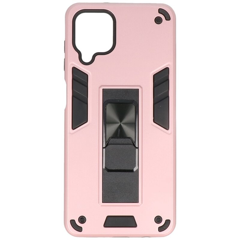 Bagcover til stativ Hardcase til Samsung Galaxy A12 Pink