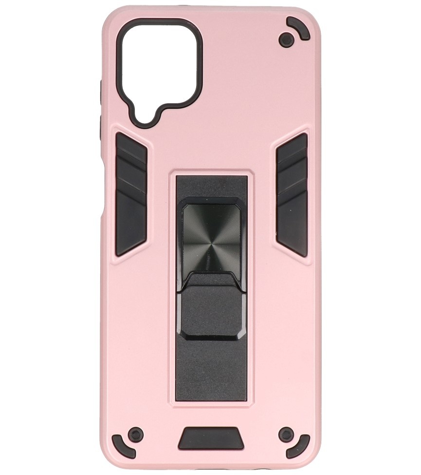 Bagcover til stativ Hardcase til Samsung Galaxy A12 Pink