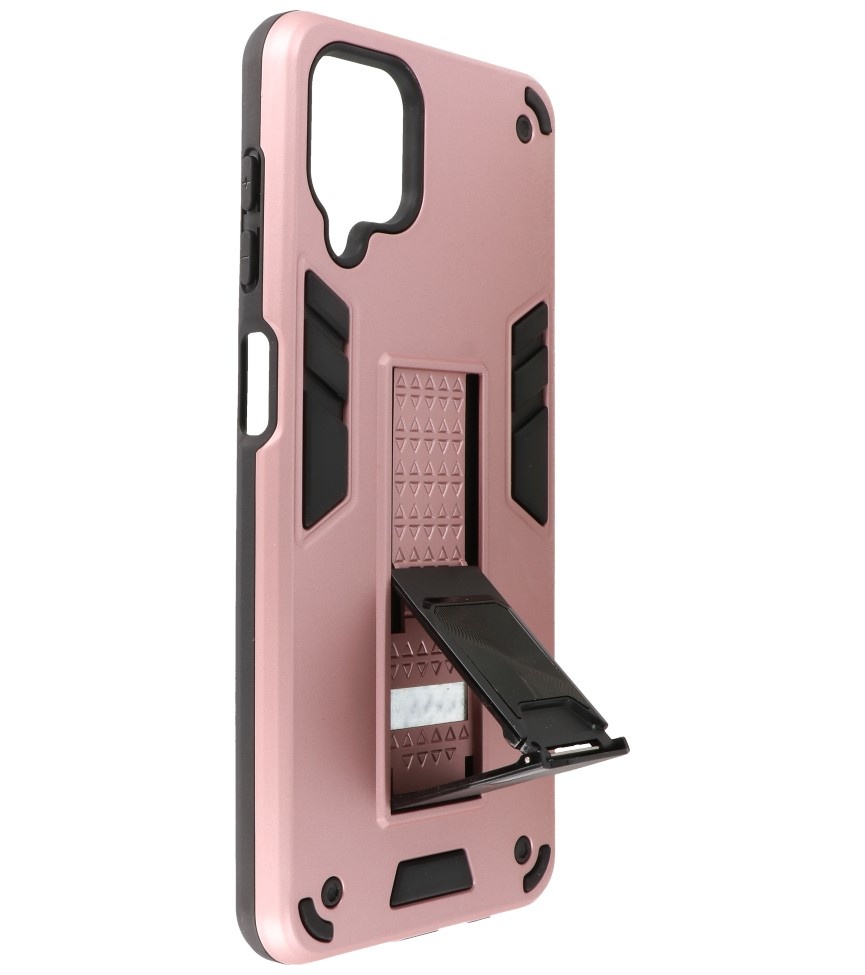 Stand Hardcase Backcover for Samsung Galaxy A12 Pink