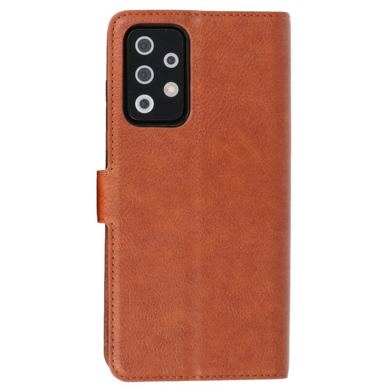 Luxury Wallet Case for Samsung Galaxy A72 5G Brown