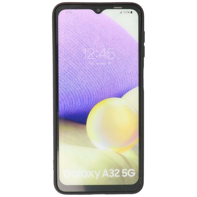 Mode Farve TPU Cover Samsung Galaxy A32 5G Sort