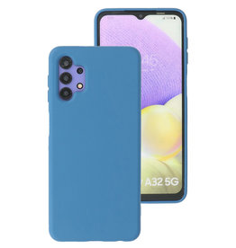 Coque en TPU couleur mode épaisse de 2,0 mm pour Samsung Galaxy A32 5G Marine