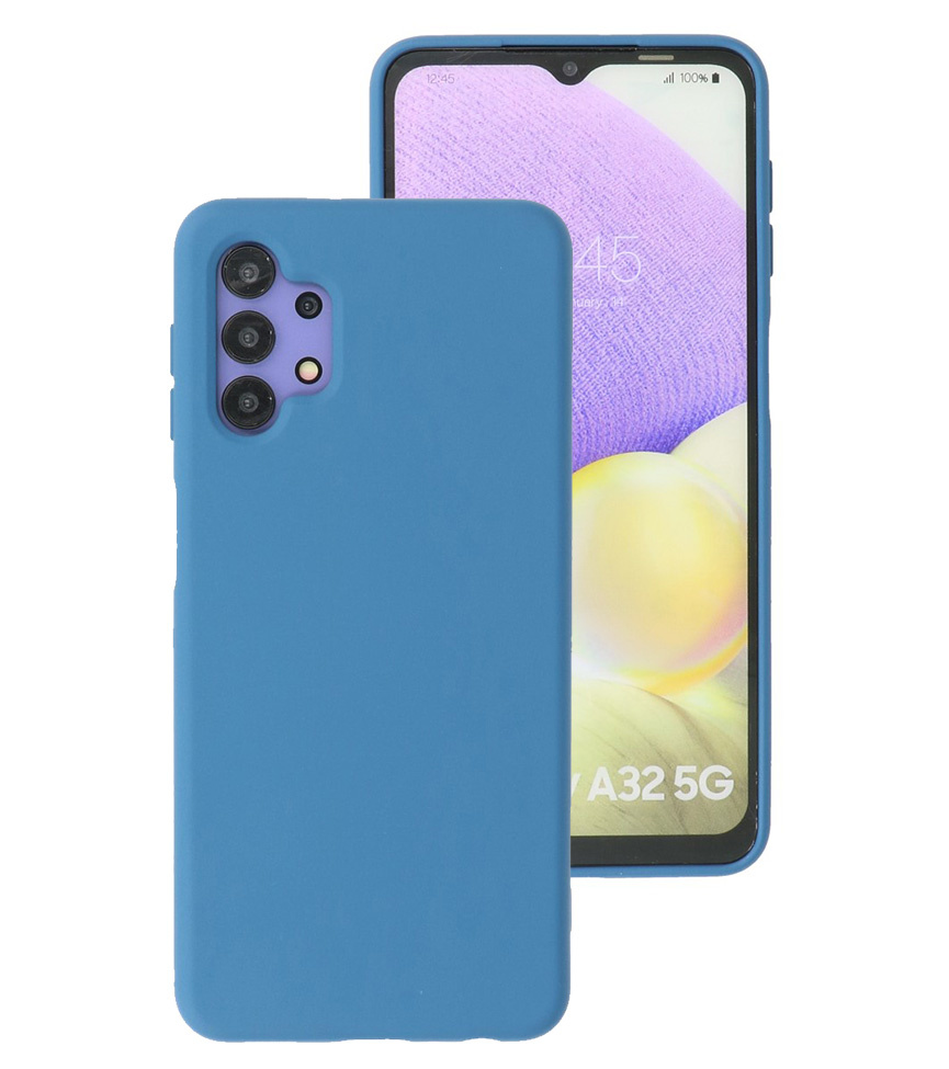 Estuche de TPU en color de moda para Samsung Galaxy A32 5G Azul marino