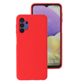 Carcasa De TPU De Color De Moda Gruesa De 2.0mm Para Samsung Galaxy A32 5G Rojo