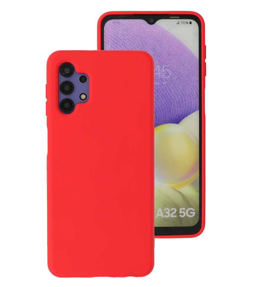 Carcasa de TPU Color Moda para Samsung Galaxy A32 5G Rojo