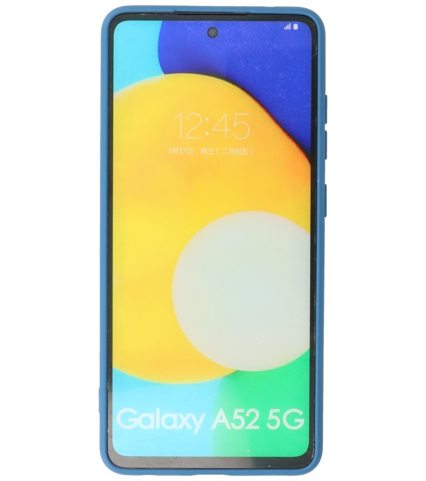 Custodia in TPU di colore moda spesso 2,0 mm per Samsung Galaxy A52 5G Navy