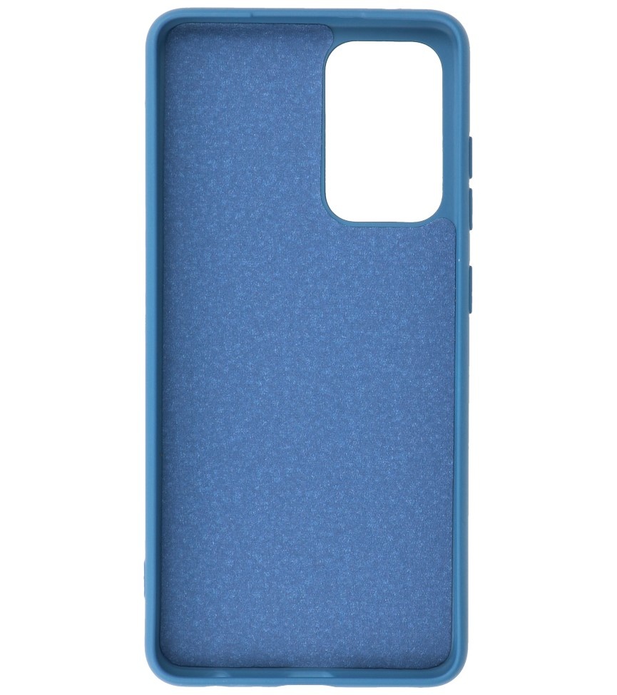 Coque en TPU couleur tendance de 2,0 mm d'épaisseur pour Samsung Galaxy A52 5G Navy