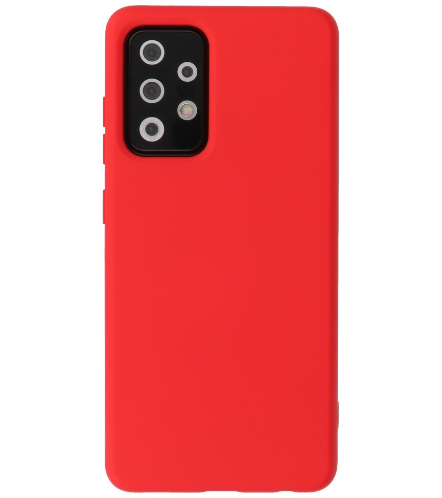 2,0 mm dicke Modefarbe TPU-Hülle für Samsung Galaxy A52 5G Rot
