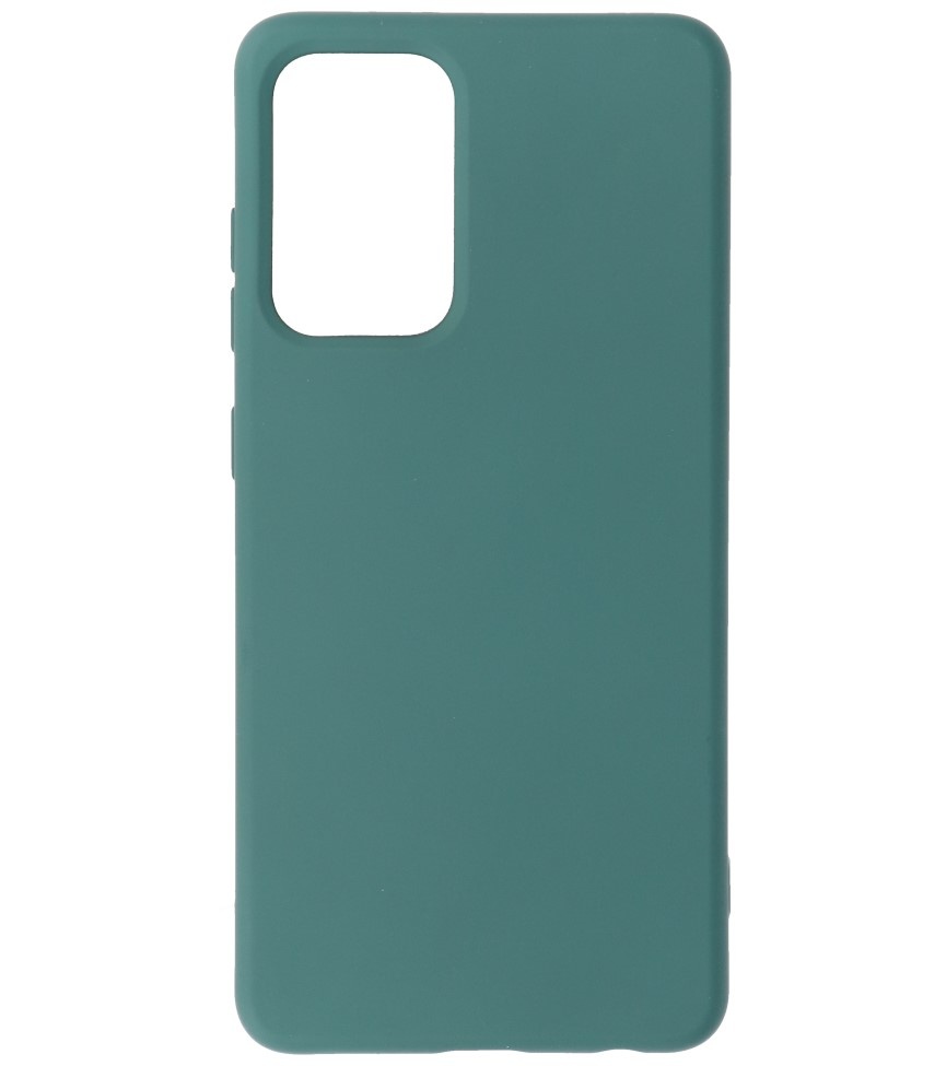 2,0 mm dicke Modefarbe TPU-Hülle für Samsung Galaxy A52 5G Dunkelgrün