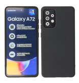 Estuche de TPU de color de moda de 2.0 mm de espesor para Samsung Galaxy A72 5G Negro