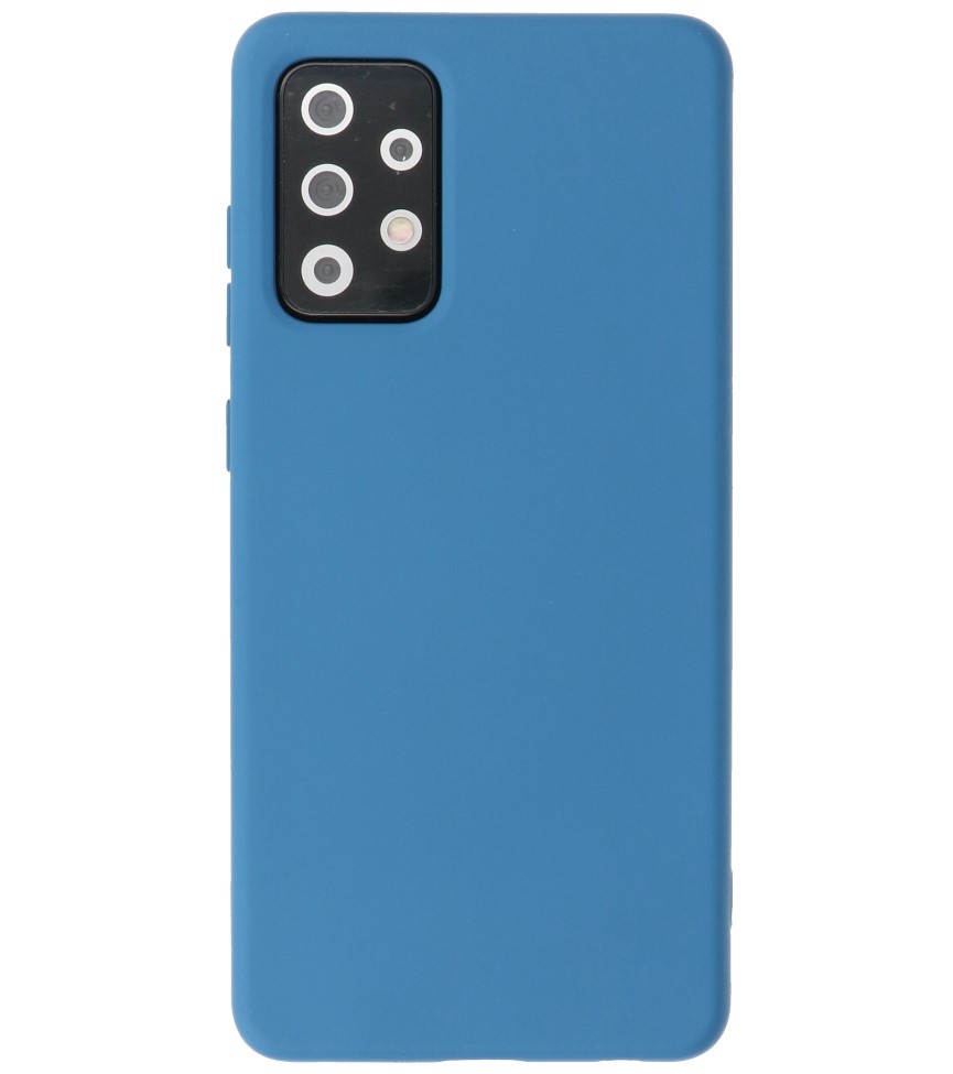 2,0 mm tyk mode farve TPU taske til Samsung Galaxy A72 5G Navy