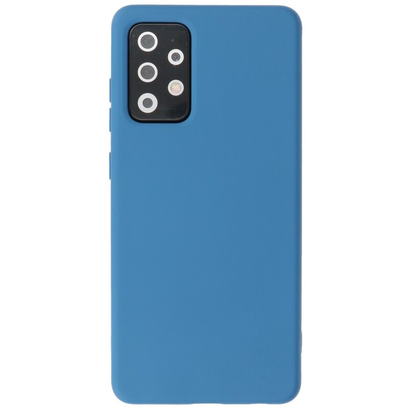 2,0 mm tyk mode farve TPU taske til Samsung Galaxy A72 5G Navy