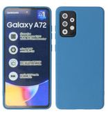 2.0mm Dikke Fashion Color TPU Hoesje voor Samsung Galaxy A72 5G Navy