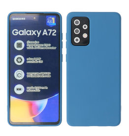 Carcasa de TPU de color de moda de 2.0 mm de espesor para Samsung Galaxy A72 5G Azul