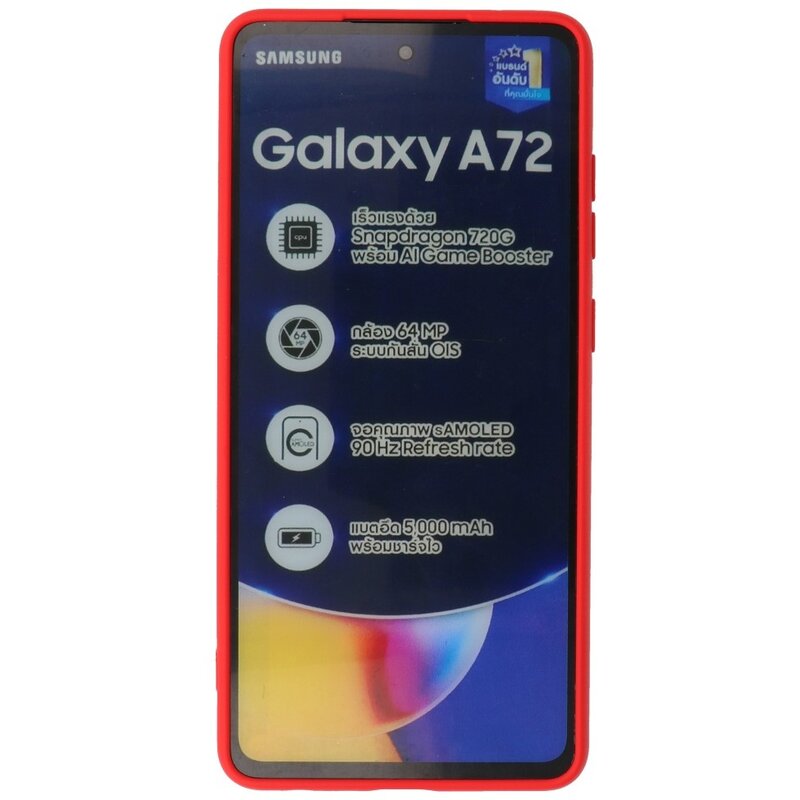 Coque en TPU Fashion Color de 2,0 mm d'épaisseur pour Samsung Galaxy A72 5G Rouge