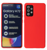 Custodia in TPU di colore moda spesso 2,0 mm per Samsung Galaxy A72 5G rosso
