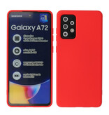 2,0 mm dicke Modefarbe TPU-Hülle für Samsung Galaxy A72 5G Rot