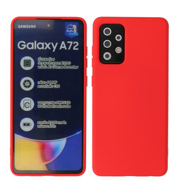 Carcasa De TPU De Color De Moda Gruesa De 2.0mm Para Samsung Galaxy A72 5G Rojo