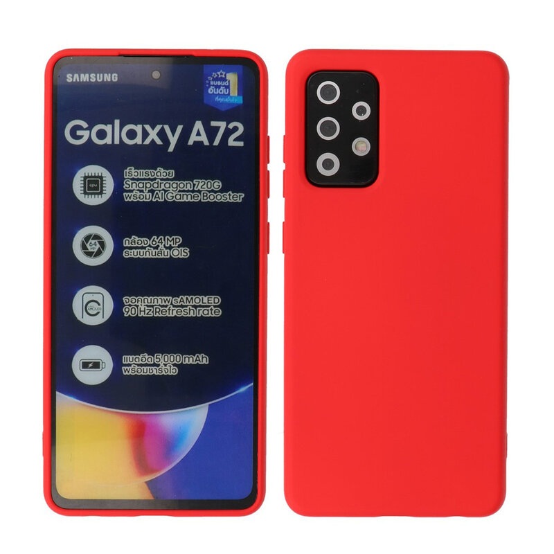 2.0mm Thick Fashion Color TPU Case for Samsung Galaxy A72 5G Red