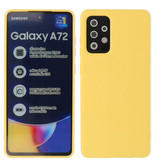 Custodia in TPU di colore moda spesso 2,0 mm per Samsung Galaxy A72 5G giallo