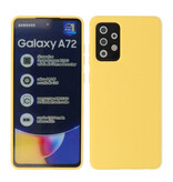 Coque en TPU couleur tendance de 2,0 mm d'épaisseur pour Samsung Galaxy A72 5G jaune