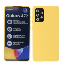 2,0 mm tyk mode farve TPU taske Samsung Galaxy A72 5G gul