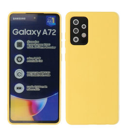 Coque en TPU couleur mode 2.0 mm d'épaisseur Samsung Galaxy A72 5G Jaune