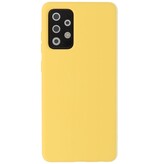 Coque en TPU couleur tendance de 2,0 mm d'épaisseur pour Samsung Galaxy A72 5G jaune