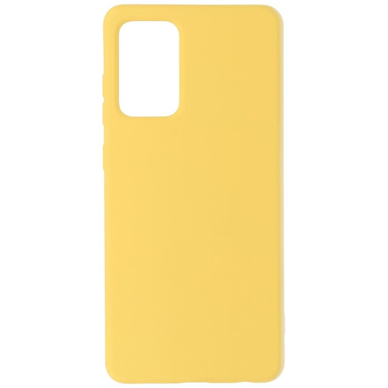 Coque en TPU couleur tendance de 2,0 mm d'épaisseur pour Samsung Galaxy A72 5G jaune