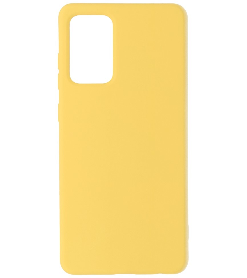 Coque en TPU couleur tendance de 2,0 mm d'épaisseur pour Samsung Galaxy A72 5G jaune