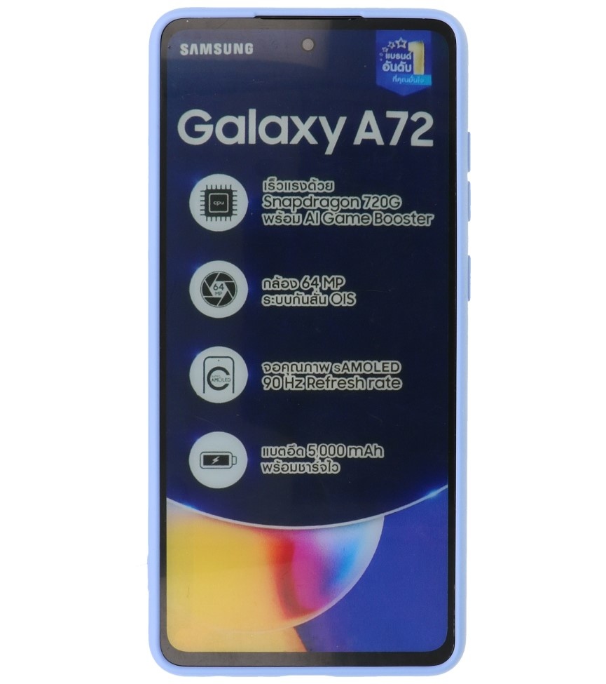 Custodia in TPU di colore moda spesso 2,0 mm per Samsung Galaxy A72 5G viola