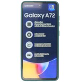 2,0 mm tyk mode farve TPU taske til Samsung Galaxy A72 5G mørkegrøn