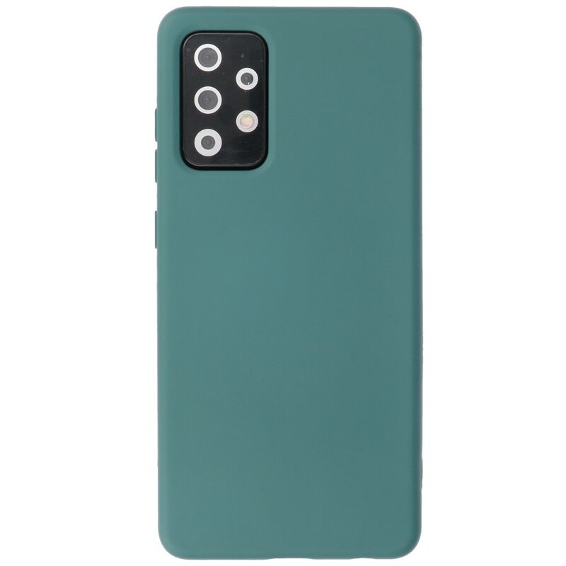 Estuche de TPU de color de moda de 2.0 mm de espesor para Samsung Galaxy A72 5G Verde oscuro