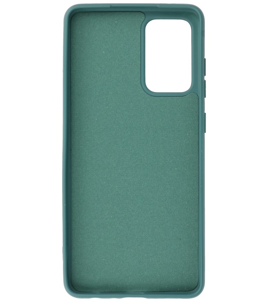Coque en TPU couleur tendance de 2,0 mm d'épaisseur pour Samsung Galaxy A72 5G vert foncé