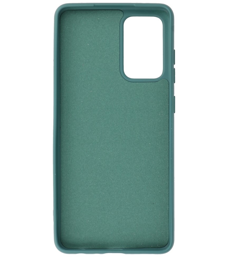 Custodia in TPU di colore moda spesso 2,0 mm per Samsung Galaxy A72 5G verde scuro