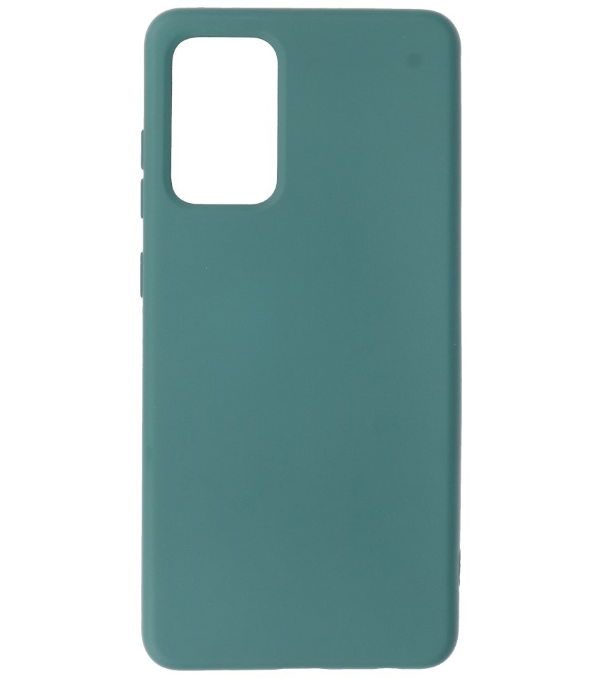 2,0 mm tyk mode farve TPU taske til Samsung Galaxy A72 5G mørkegrøn