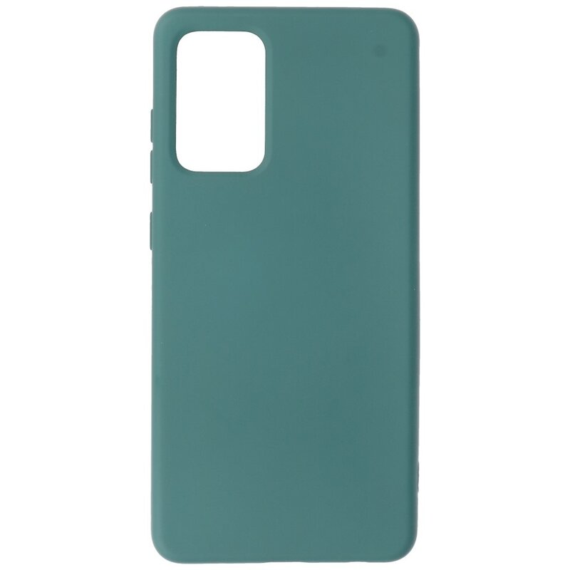 Estuche de TPU de color de moda de 2.0 mm de espesor para Samsung Galaxy A72 5G Verde oscuro
