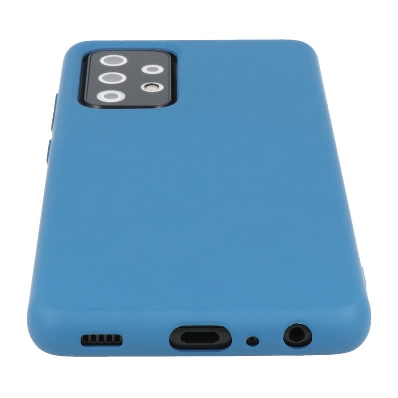 Coque en TPU couleur tendance de 2,0 mm d'épaisseur pour Samsung Galaxy A72 5G Navy