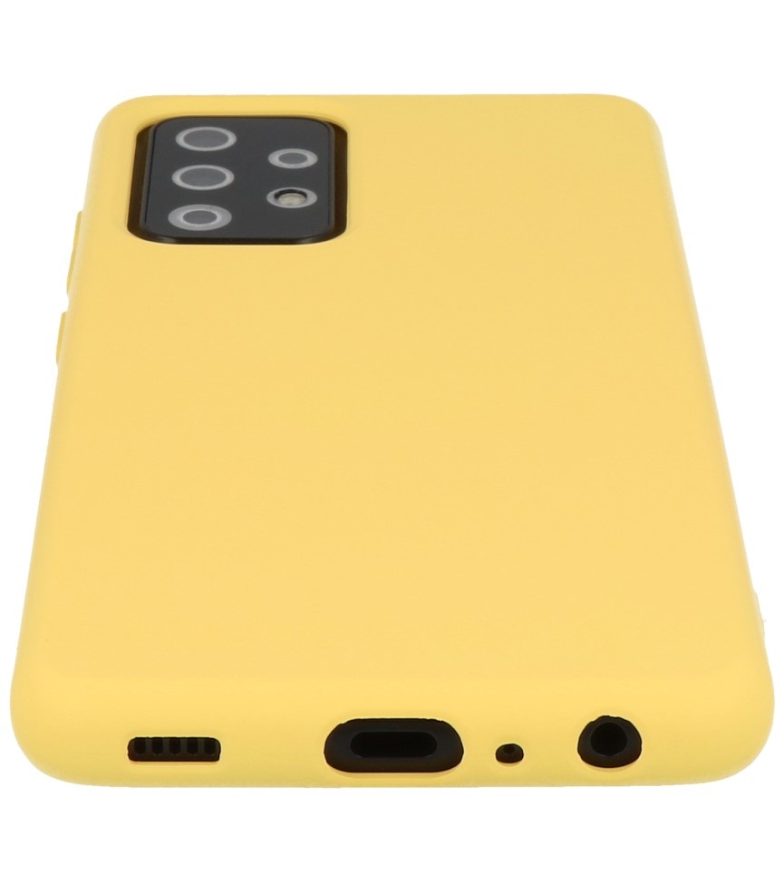 2.0mm Thick Fashion Color TPU Case for Samsung Galaxy A72 5G Yellow