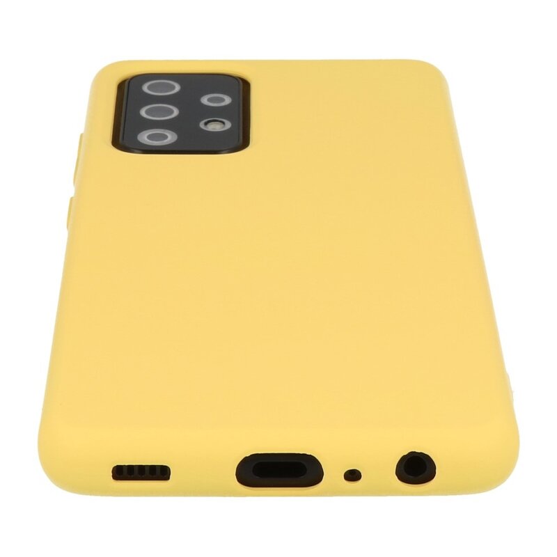 2,0 mm tyk mode farve TPU taske til Samsung Galaxy A72 5G gul