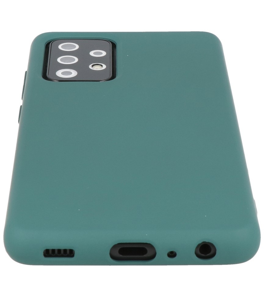 2.0mm Thick Fashion Color TPU Case for Samsung Galaxy A72 5G Dark Green