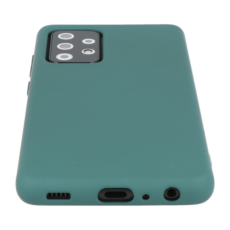 Custodia in TPU di colore moda spesso 2,0 mm per Samsung Galaxy A72 5G verde scuro