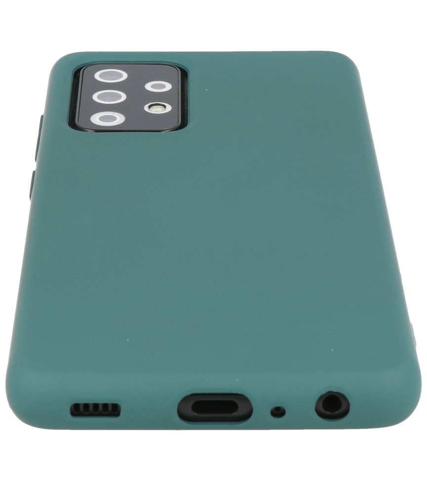 Custodia in TPU di colore moda spesso 2,0 mm per Samsung Galaxy A72 5G verde scuro