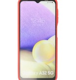 Estuche rígido con combinación de colores para Samsung Galaxy A32 5G Rojo