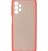 Estuche rígido con combinación de colores para Samsung Galaxy A32 5G Rojo