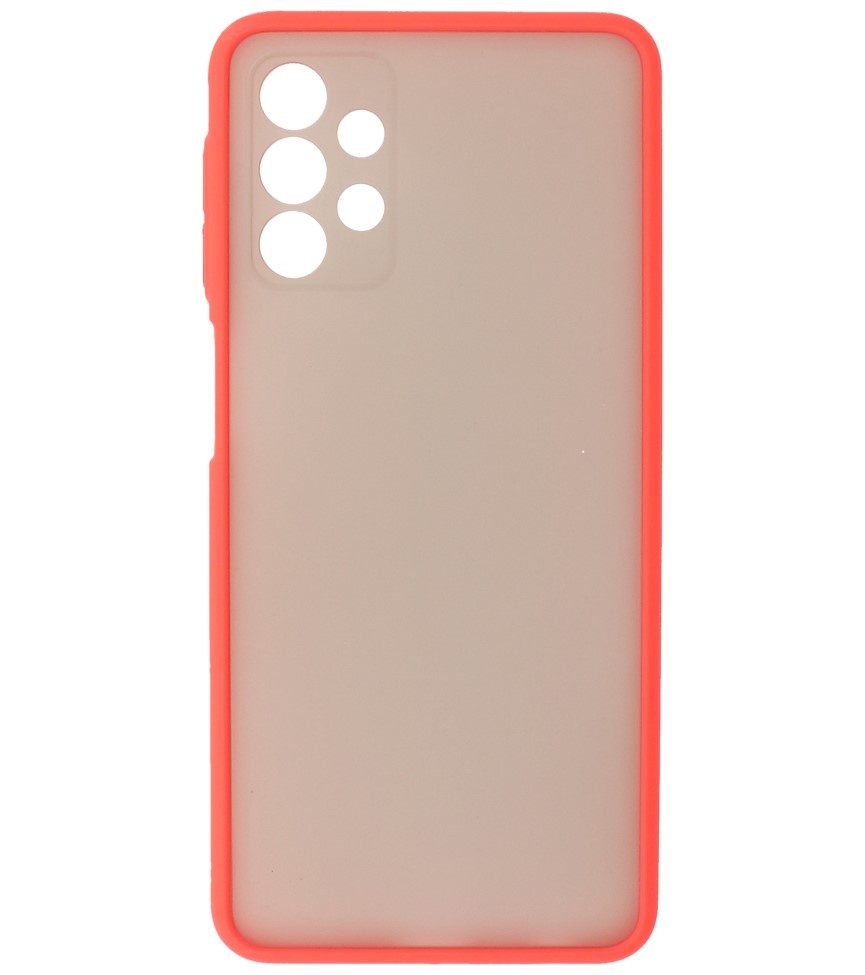 Estuche rígido con combinación de colores para Samsung Galaxy A32 5G Rojo
