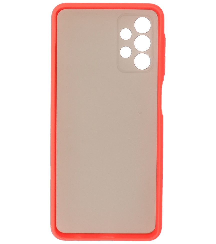 Custodia rigida con combinazione di colori per Samsung Galaxy A32 5G rossa