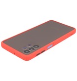 Estuche rígido con combinación de colores para Samsung Galaxy A32 5G Rojo