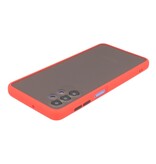 Estuche rígido con combinación de colores para Samsung Galaxy A32 5G Rojo
