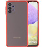 Estuche rígido con combinación de colores para Samsung Galaxy A32 5G Rojo